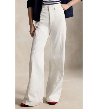 Calça Beaton de algodão e elástico branco