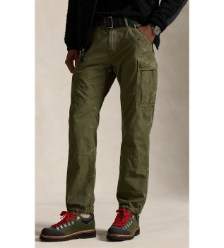 Canvas cargobroek Classic Fit groen