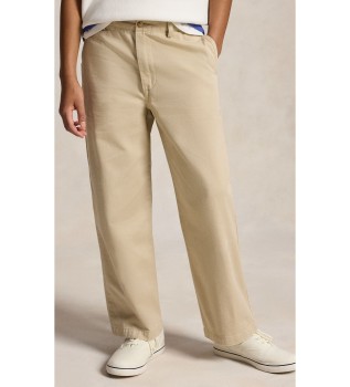Beige chino-byxor i Big Fit-modell