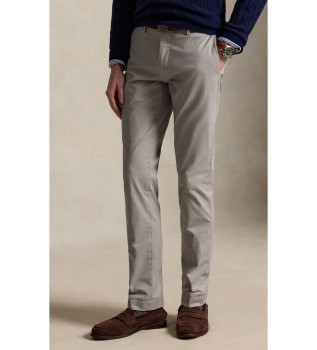 Calça chino Greenwich Slim Fit cinza, bege