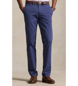 Calça chino lavada Bedford Slim Fit marinho