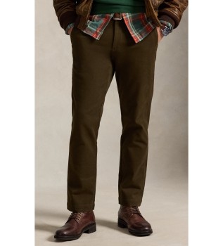 Manhasset bruine elastische chino broek