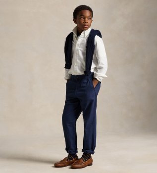 Calça chino elástica prepster Polo marinho