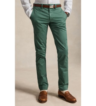 Calça chino Slim Fit elástica verde
