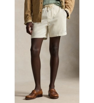 Short prepster Polo de veludo cotelê branco sujo