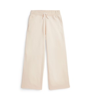 Beige joggingbyxor i frotté