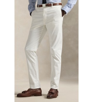 Pantalón Jarrett de satén Slim Fit blanco