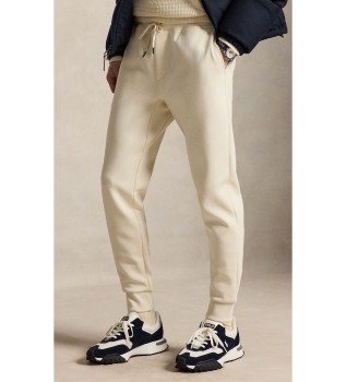 Calça jogger de malha dupla branco creme