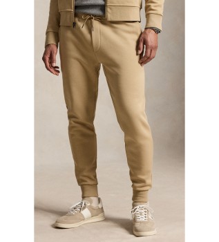Calça jogger de malha dupla bege