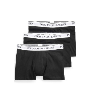 Set van 3 klassieke zwarte katoenen boxershorts