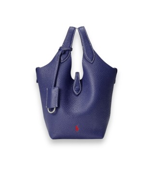 Bolso tote y cruzado Polo Play de piel marino