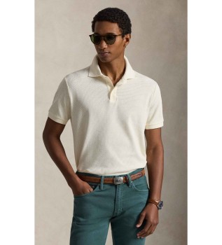 Textured polo shirt Standard Fit beige