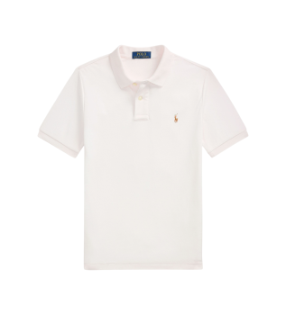 Polo de algodón suave blanco