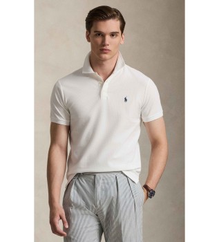 P�lo de piqu� Slim Fit personalizado branco
