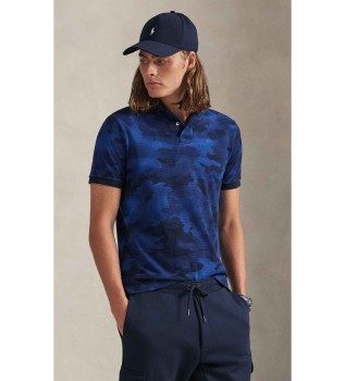 Custom Slim Fit navy piqu� polo