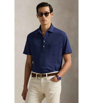 Marine standaard pasvorm linnen piqu� polo