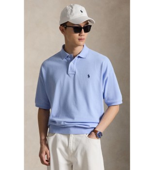 Relaxed Fit piqué polo blauw