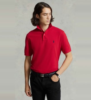 Polo de piqué Slim Fit rojo