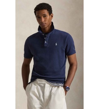 Koszulka polo z dzianiny frotte w kolorze granatowym