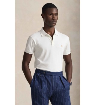Polo Slim Fit soft touch blanc