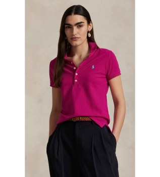 Stretch poloshirt Slim Fit lilla