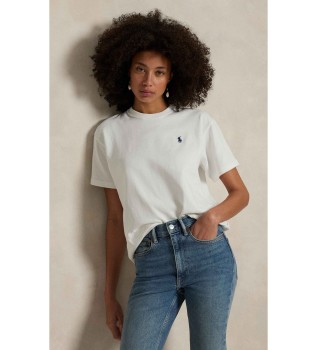 Camiseta de punto jersey de algodón blanco
