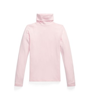 Pull à col roulé avec coton rose