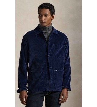 Funktionel overshirt i navy fl�jl