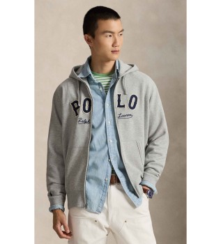 Bluza polarowa RL i logo Western w kolorze szarym