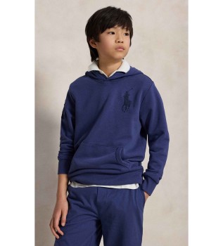 Badstof sweatshirt met capuchon Big Pony navy