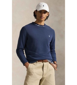 Sweat-shirt en molleton français bleu marine