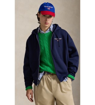 Sudadera Polo Sport de felpa con capucha marino