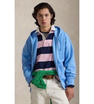 Polo Sport fleece sweatshirt med h�tte bl�