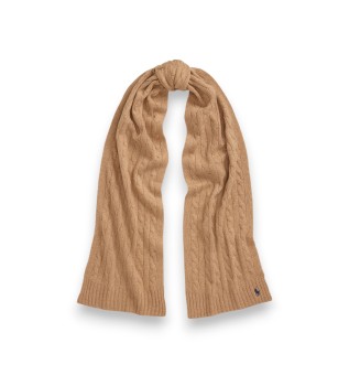 Sciarpa in cashmere e lana marrone