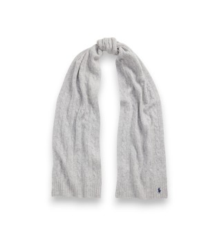 Sciarpa in cashmere e lana grigia