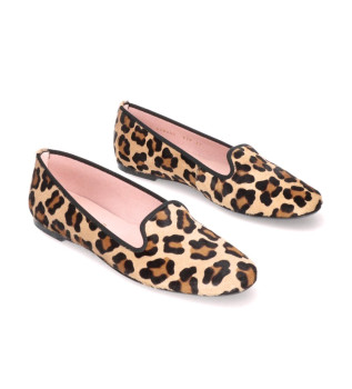 Buy Pretty Ballerinas Faye animal print leather loafers