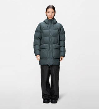 Høj Lang Puffer Cargo Jakke W3T4 grå
