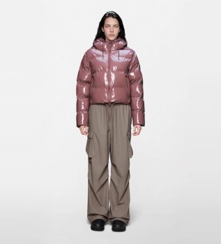 Kort pink dunjakke