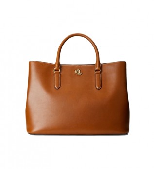 Sac  main Marcy en cuir brun