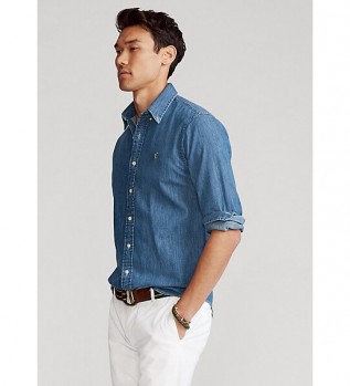 Buy Ralph Lauren Custom Fit denim shirt blue