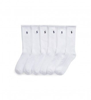 Confezione da 6 paia di calze bianche in misto cotone