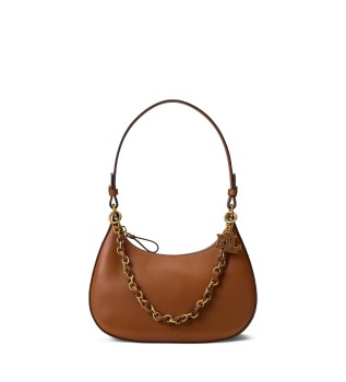 Sac à bandoulière moyen Marcy en cuir marron