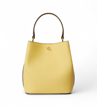 Bolso saco Reese peque�o de piel cruzada amarillo