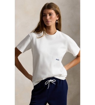 T-shirt de algod�o com Big Pony branco