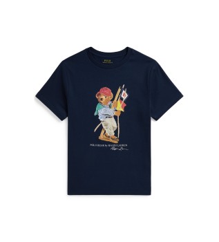 Jersey T-shirt with navy bear polo shirt