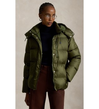 Chaqueta acolchada de plumón verde