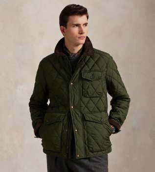 Beaton quilted jacket green