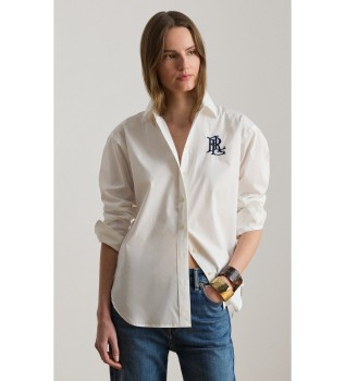 Chemise Relaxed Fit en coton stretch blanc