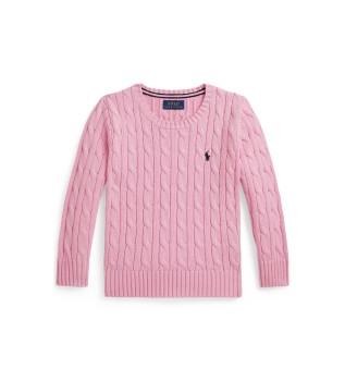 Pink cotton jersey in eights knit