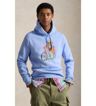 Sweatshirt en polaire avec Ours Polo bleu